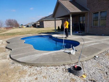 Skimming Backyard Pool