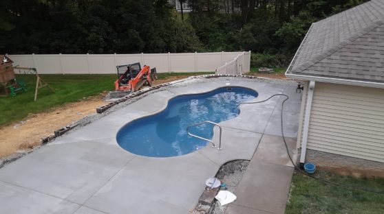 Backyard inground pool